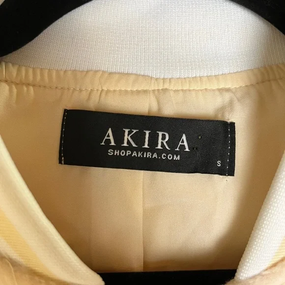 AKIRA Art School Varsity Jacket S Cream White Dropout Class Patches Indie Punk - Picture 10 of 14